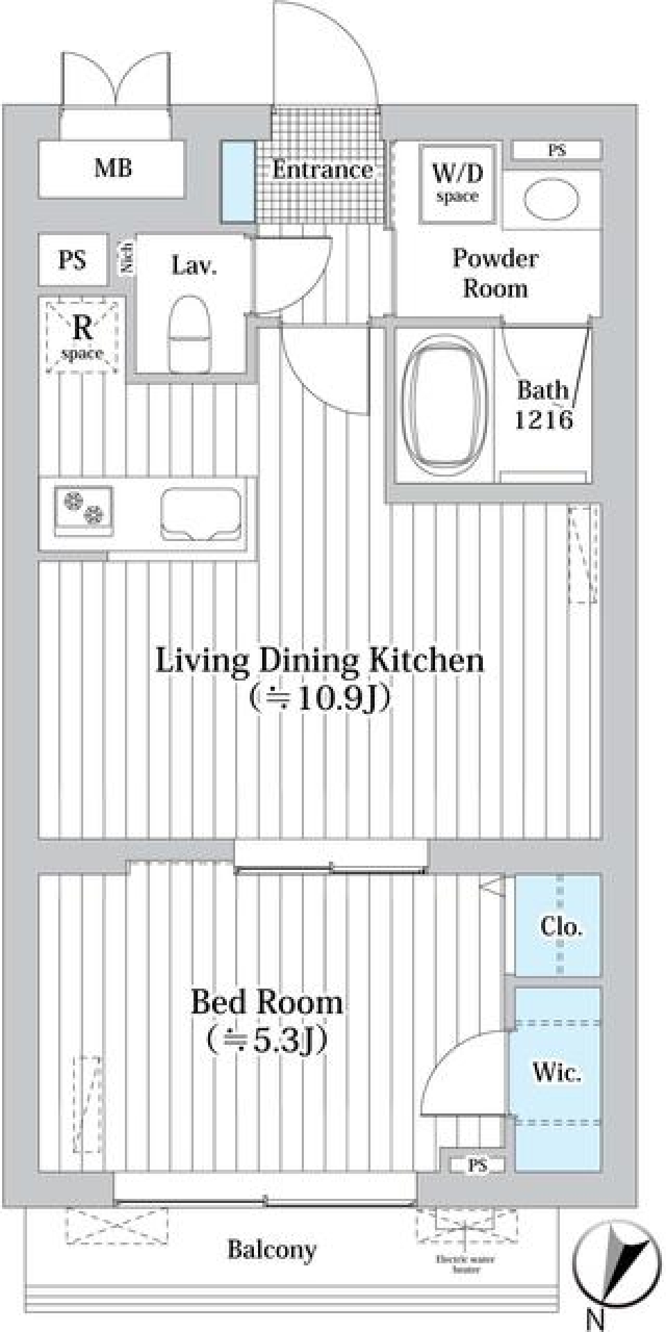 ＭＤＭ柿の木坂　203号室の間取り図