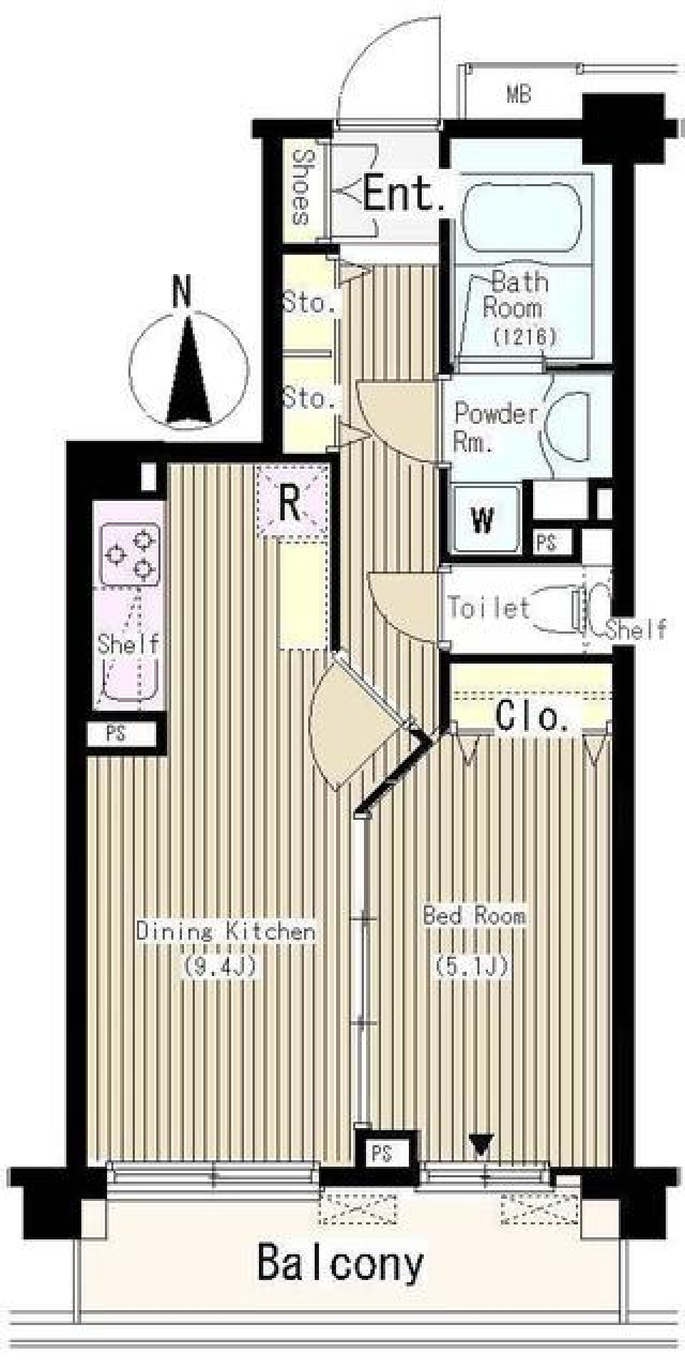 クラッサ中野　703号室の間取り図