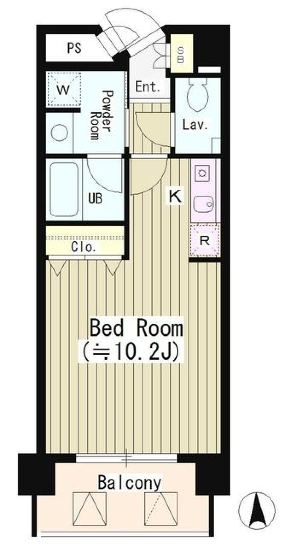 ＳＵＮ恵比寿　806号室の間取り図