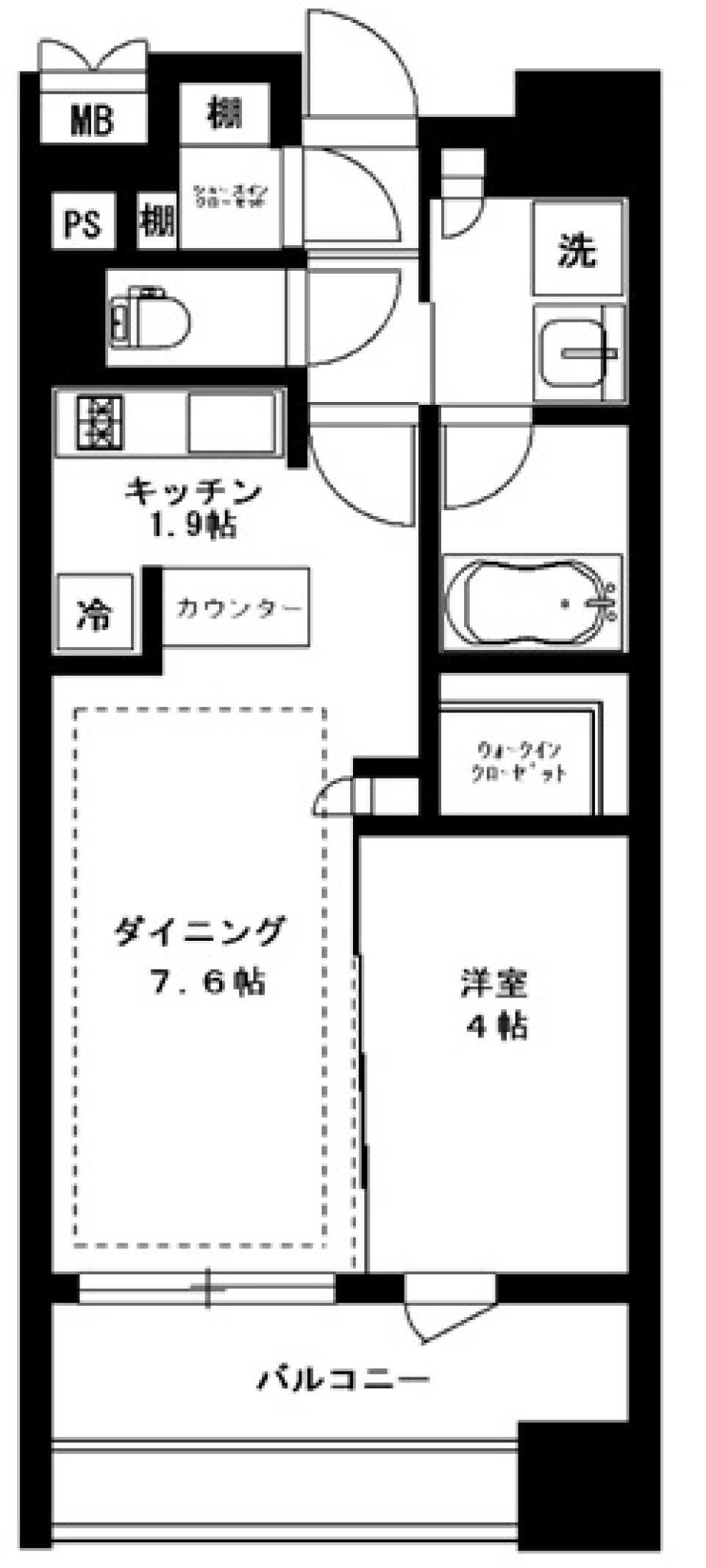 クオリアＹ’ｚ恵比寿　603号室の間取り図