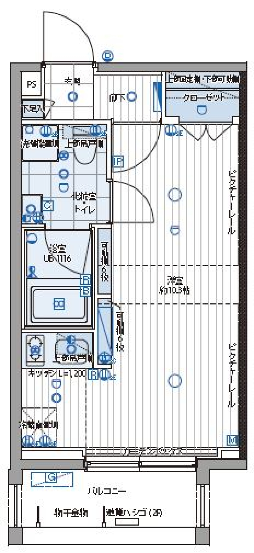 パティーナ三田台　202号室［ペット可］の間取り図