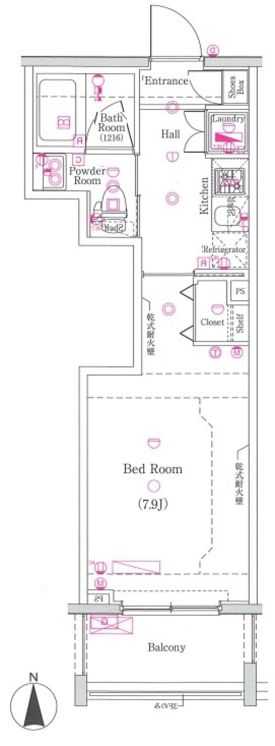 グラントゥルース中板橋　307号室の間取り図