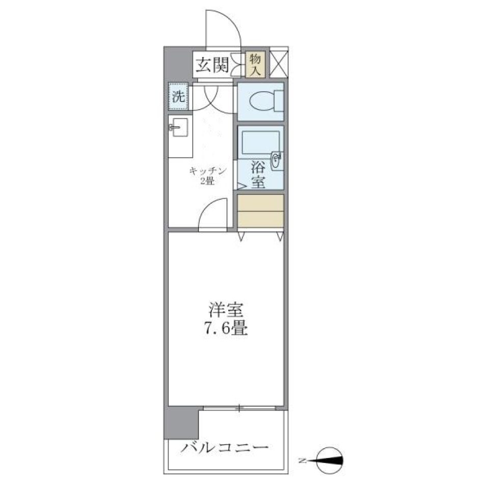 イーストコート芝　204号室の間取り図