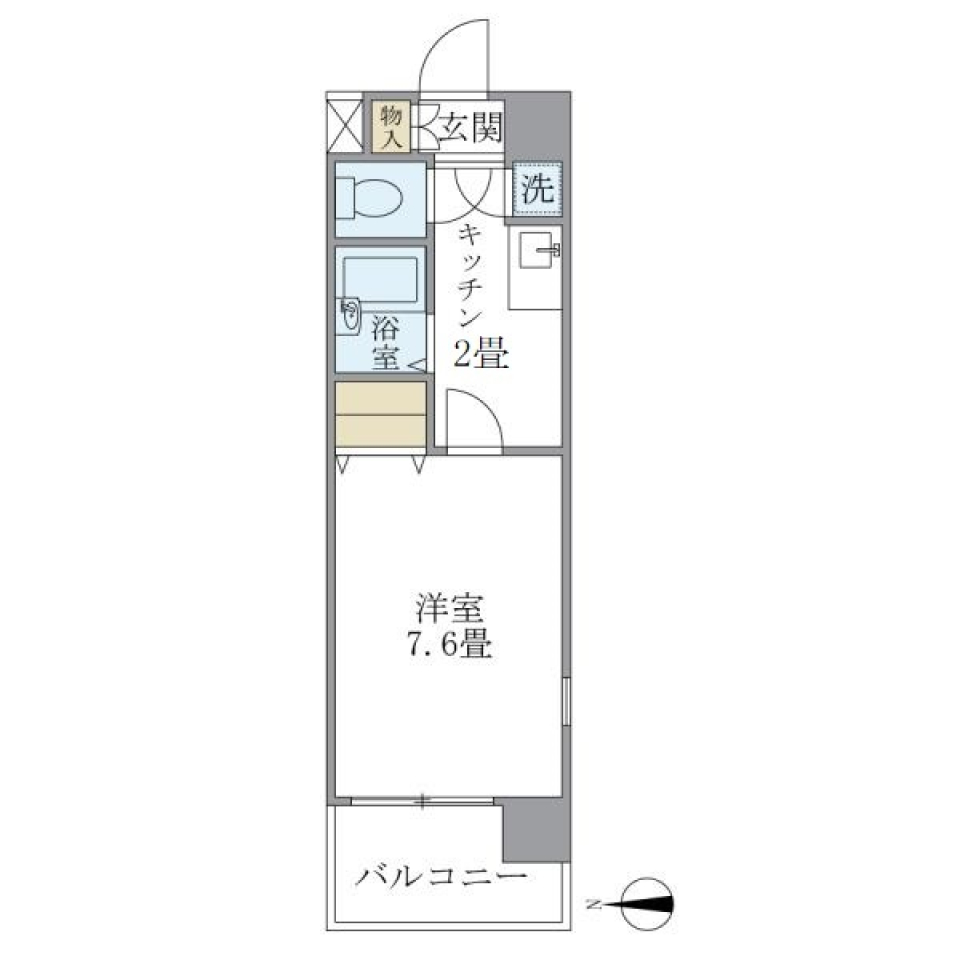 イーストコート芝　1101号室の間取り図