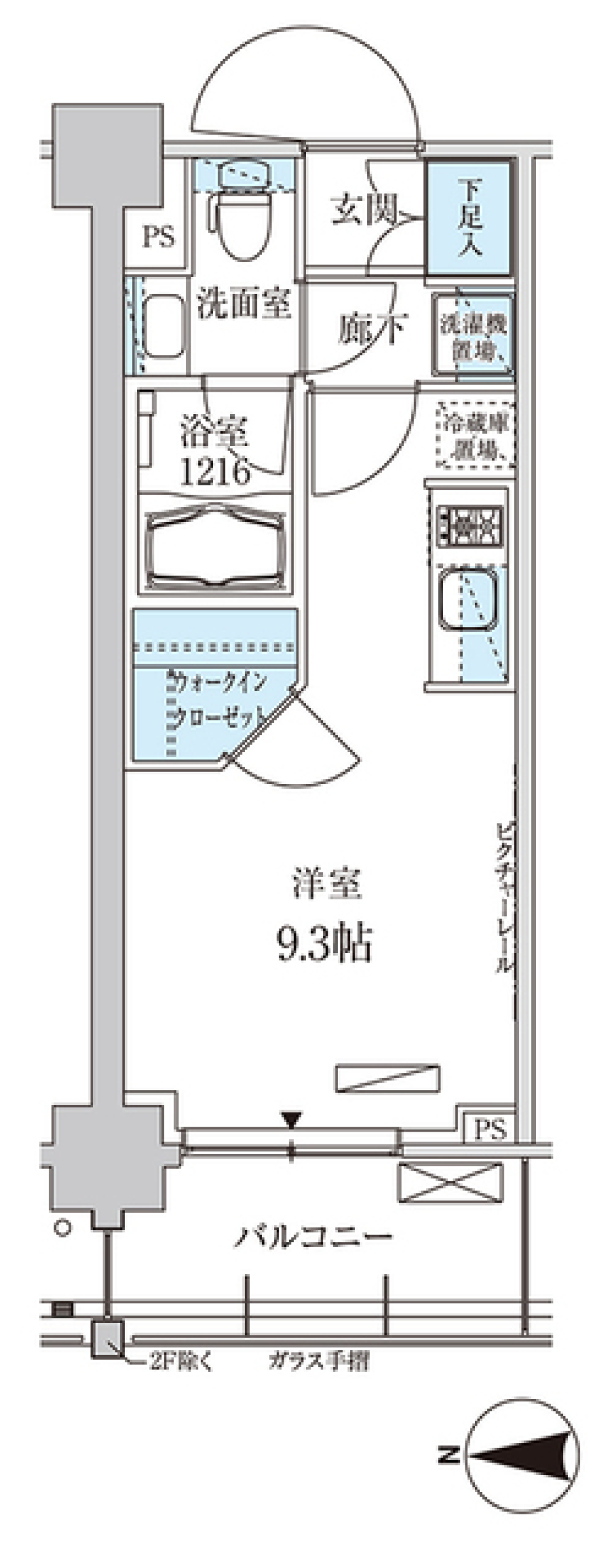 パークアクシス菊川ステーションゲート　404号室の間取り図