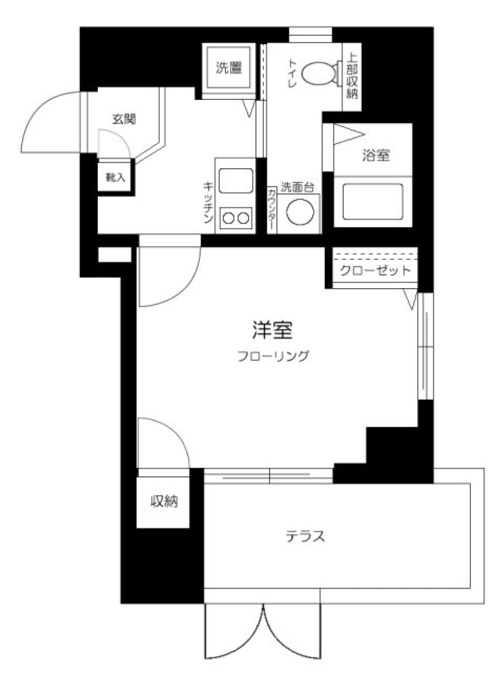 クローバーコート黒門町　101号室の間取り図