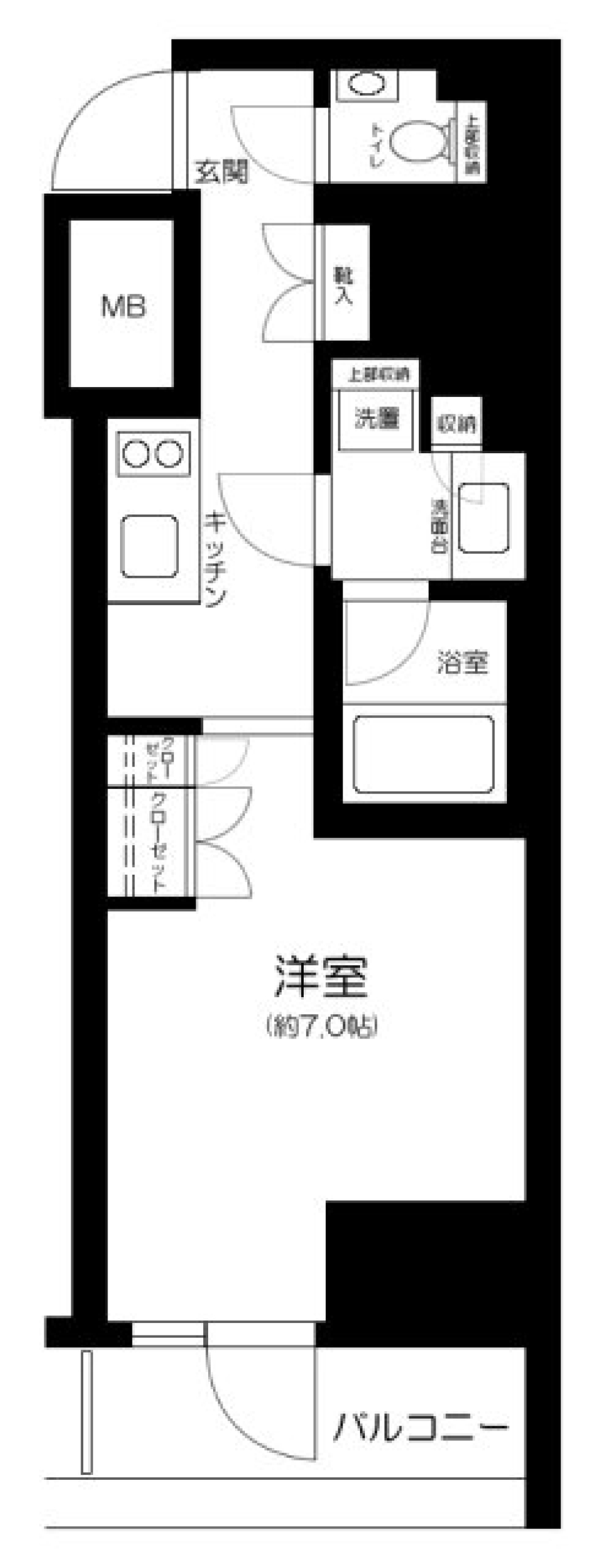 ザ・パークワンズ門前仲町　403号室の間取り図