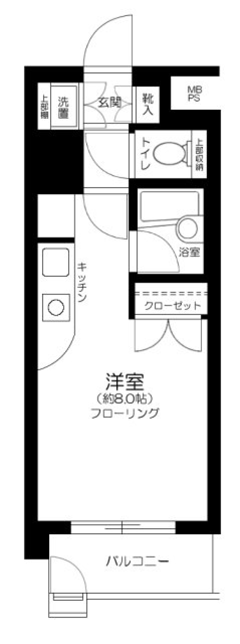 ジェイパーク代々木　607号室の間取り図