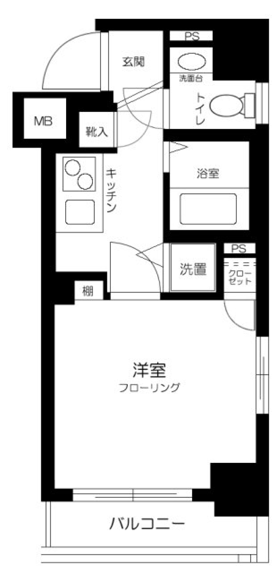 パークウェルツインズ西新宿ノースピア　503号室の間取り図