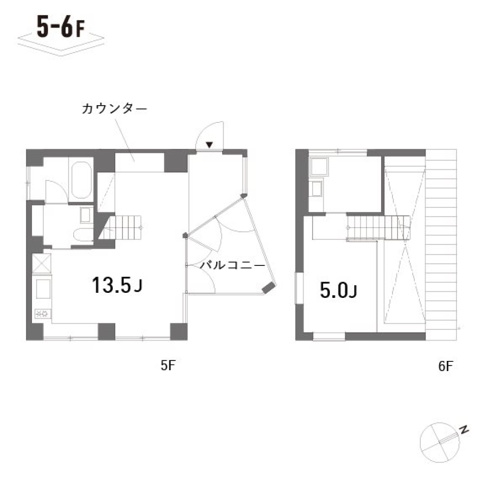 aobadai .hillz 502号室の間取り図