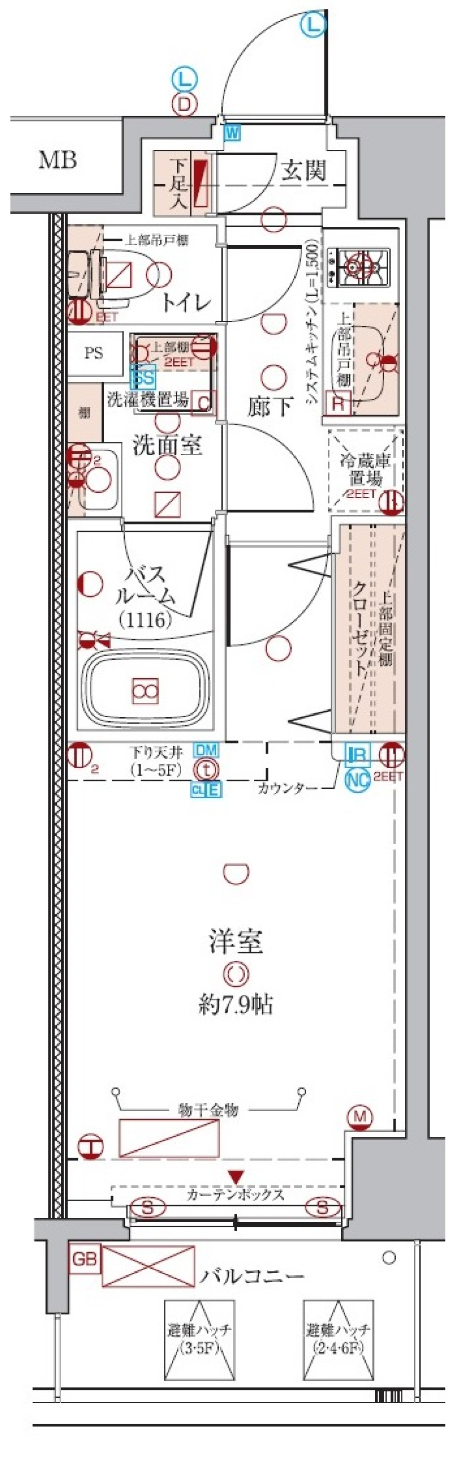 クレヴィスタ板橋大山　104号室［ペット可］の間取り図