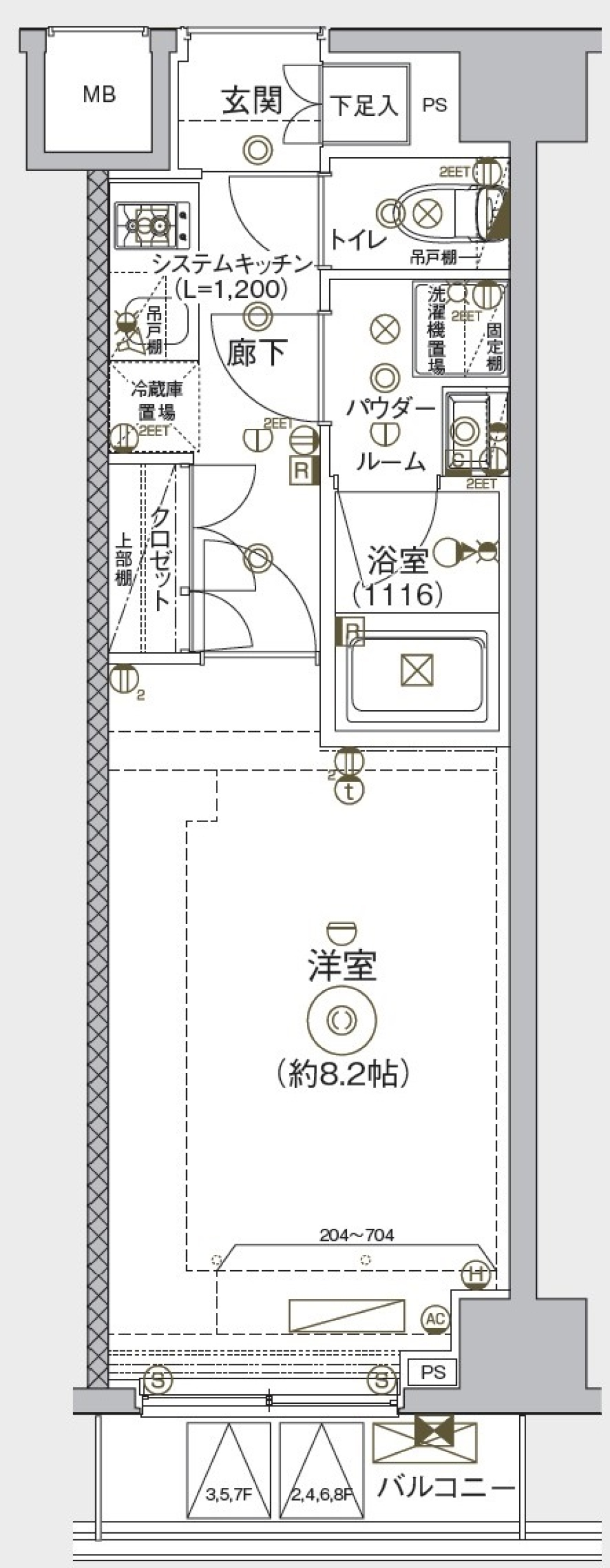 クレヴィスタ練馬平和台 304号室の間取り図