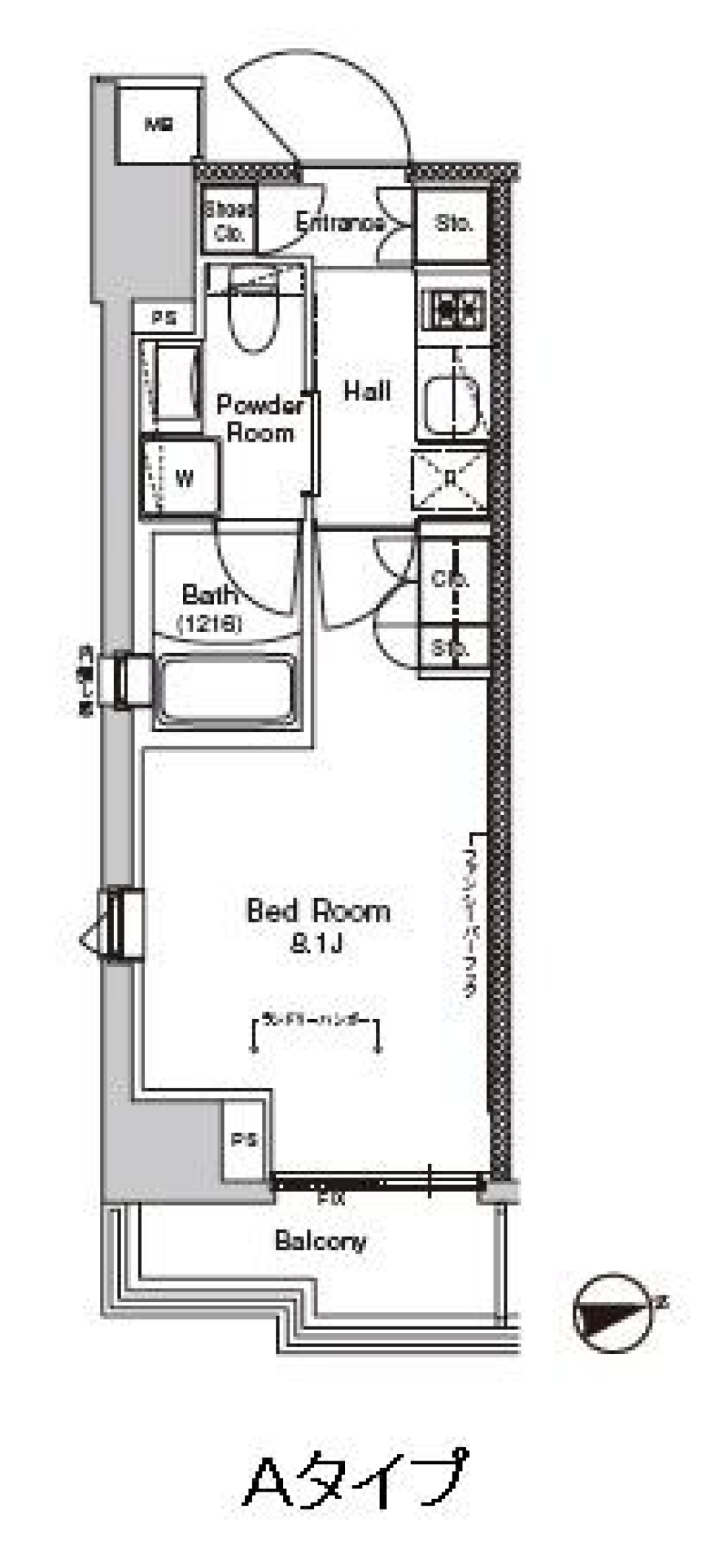 プラウドフラット門前仲町Ⅴ　701号室［ペット可］の間取り図