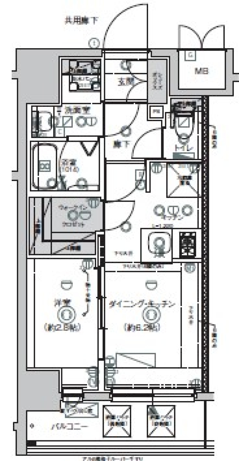 シーフォルムタップ練馬高野台　605号室［ペット可］の間取り図