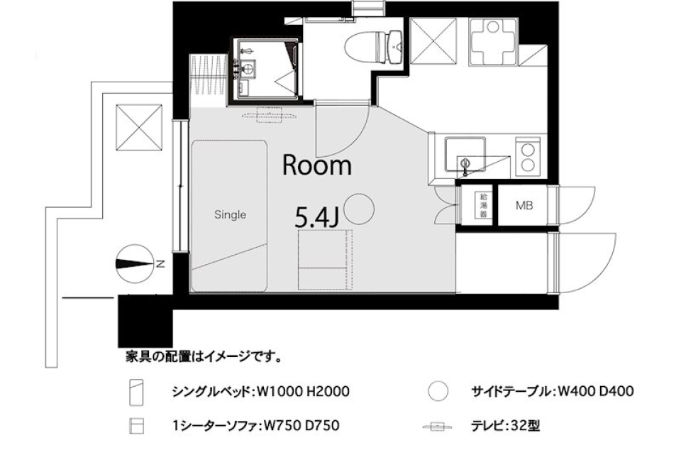 OLIO奥沢 501号室の間取り図