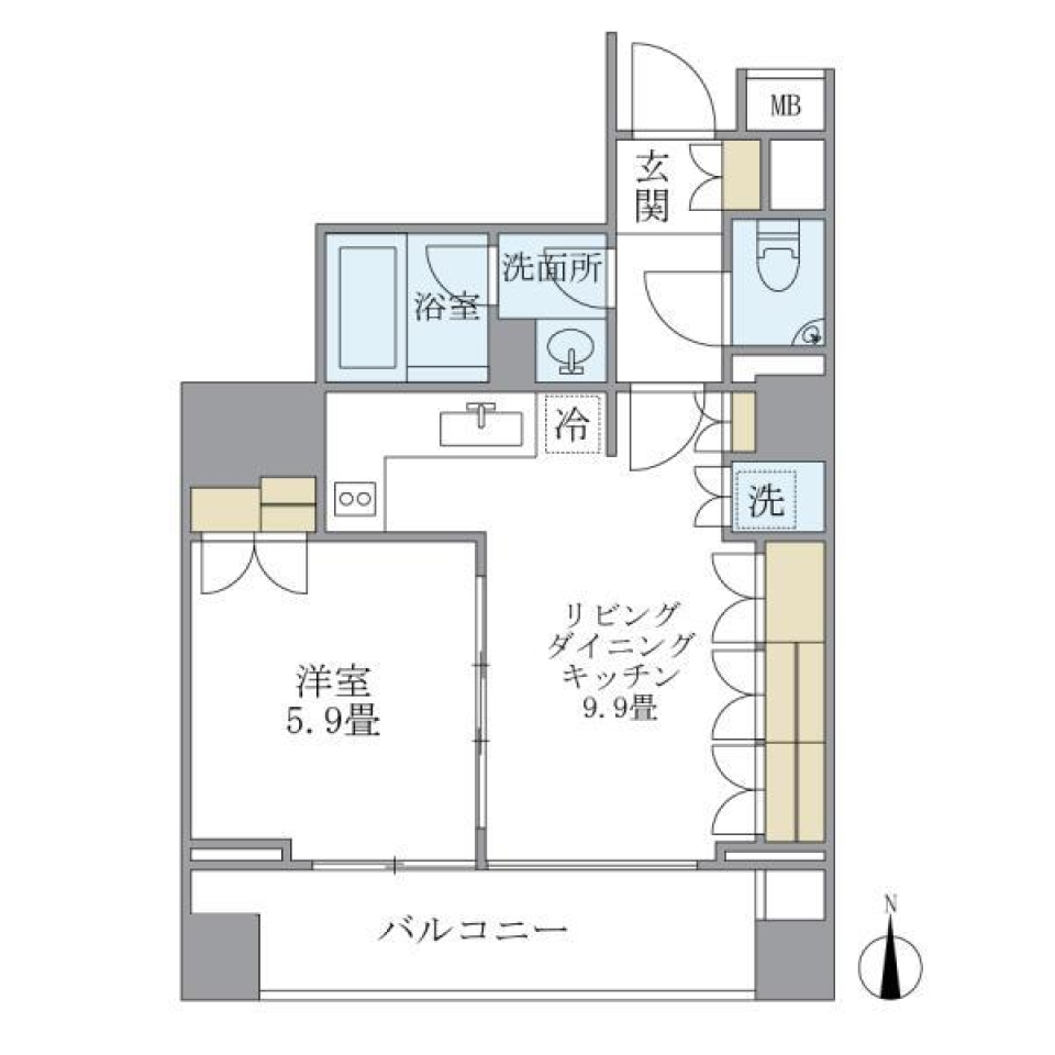 ＫＤＸレジデンス南麻布　806号室［ペット可］の間取り図