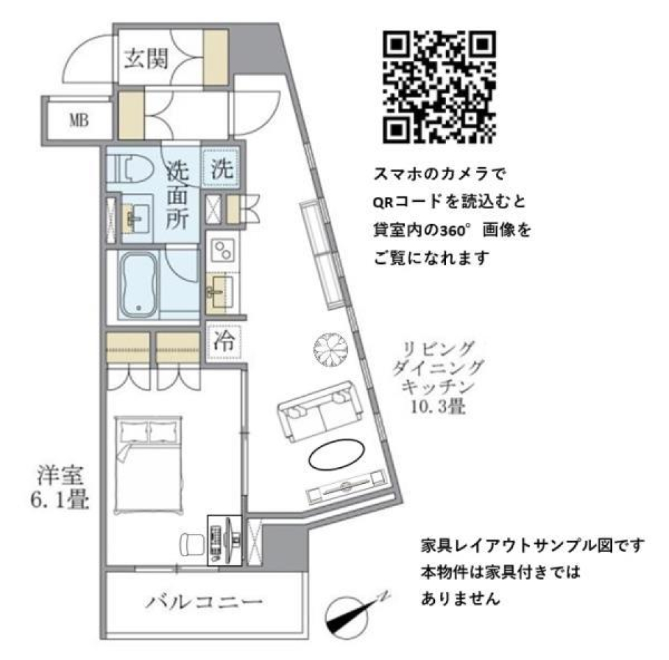 たくさんの四角に見守られの間取り図