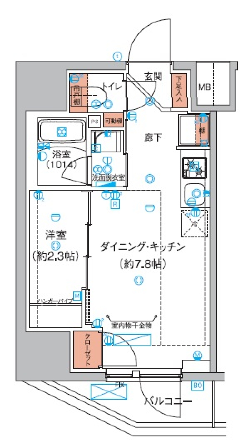 (仮称）巣鴨山手インサイドレジデンス　101号室［ペット可］の間取り図