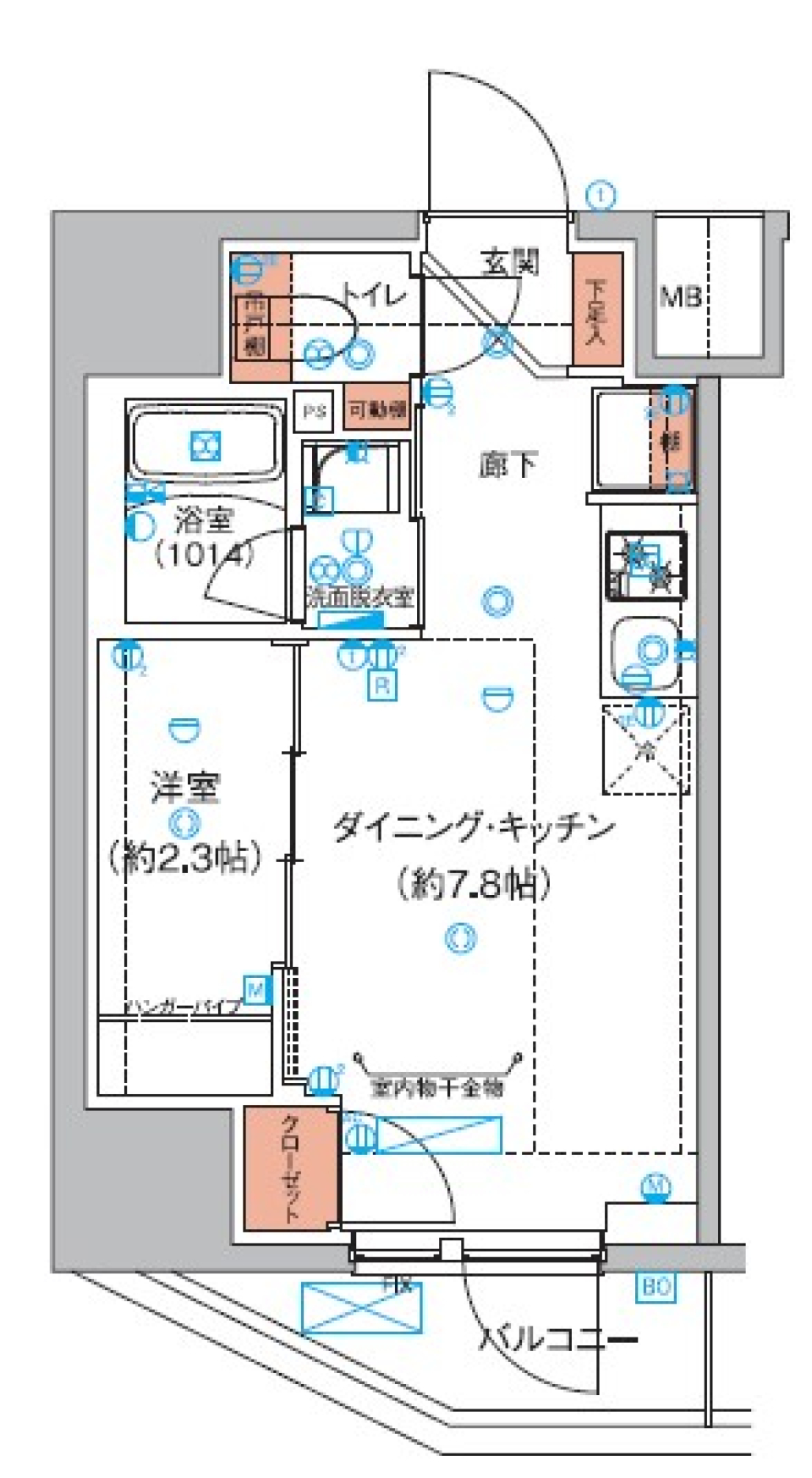 (仮称）巣鴨山手インサイドレジデンス　201号室［ペット可］の間取り図