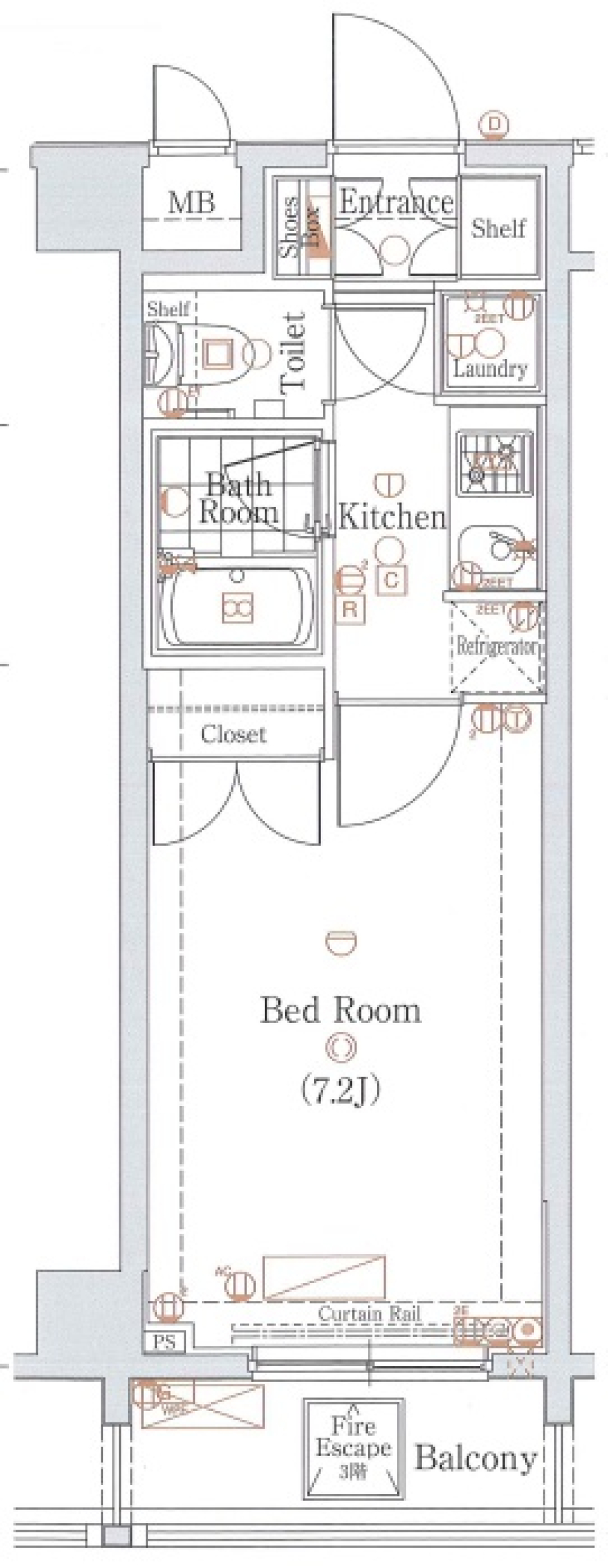 グラントゥルース板橋本町　403号室［ペット可］の間取り図