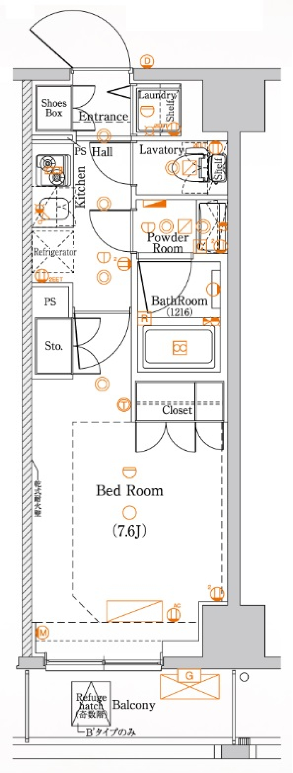 DIPS十条仲原WEST　302号室［ペット可］の間取り図