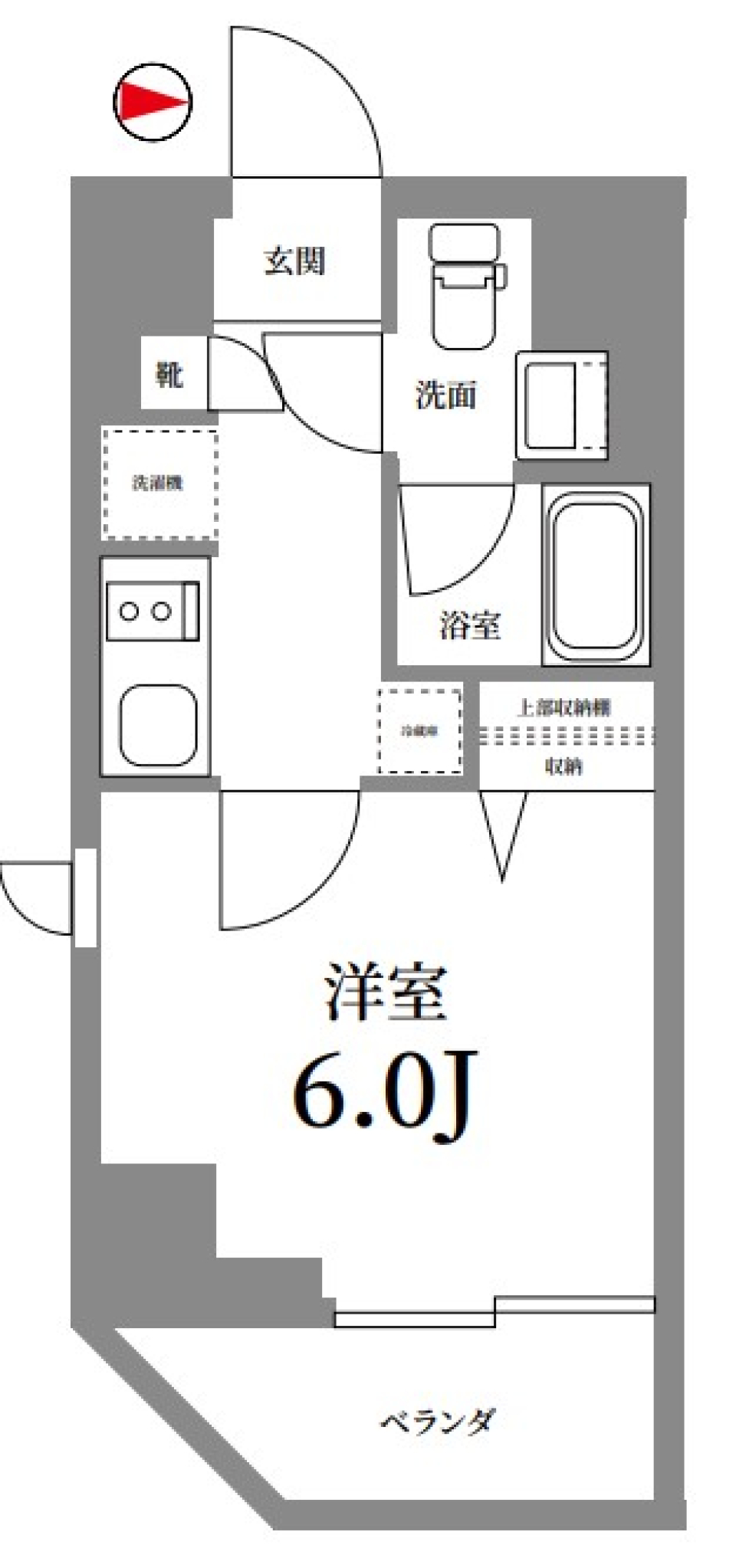 Log武蔵小杉／ログ武蔵小杉　201号室の間取り図