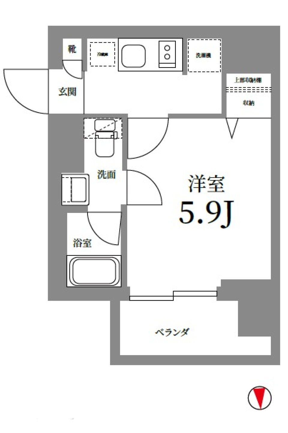 Log武蔵小杉／ログ武蔵小杉　304号室［ペット可］の間取り図