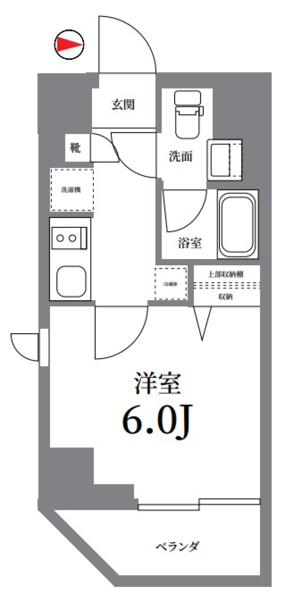 Log武蔵小杉／ログ武蔵小杉　801号室［ペット可］の間取り図