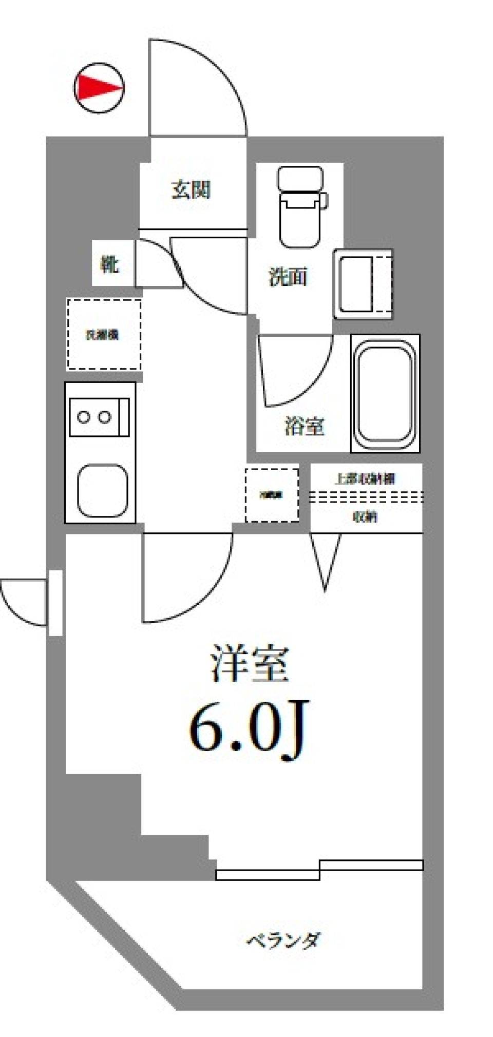 Log武蔵小杉／ログ武蔵小杉　701号室［ペット可］の間取り図