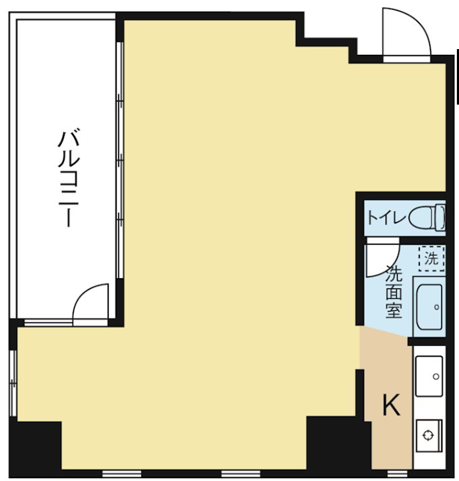 南東向きの角部屋です。