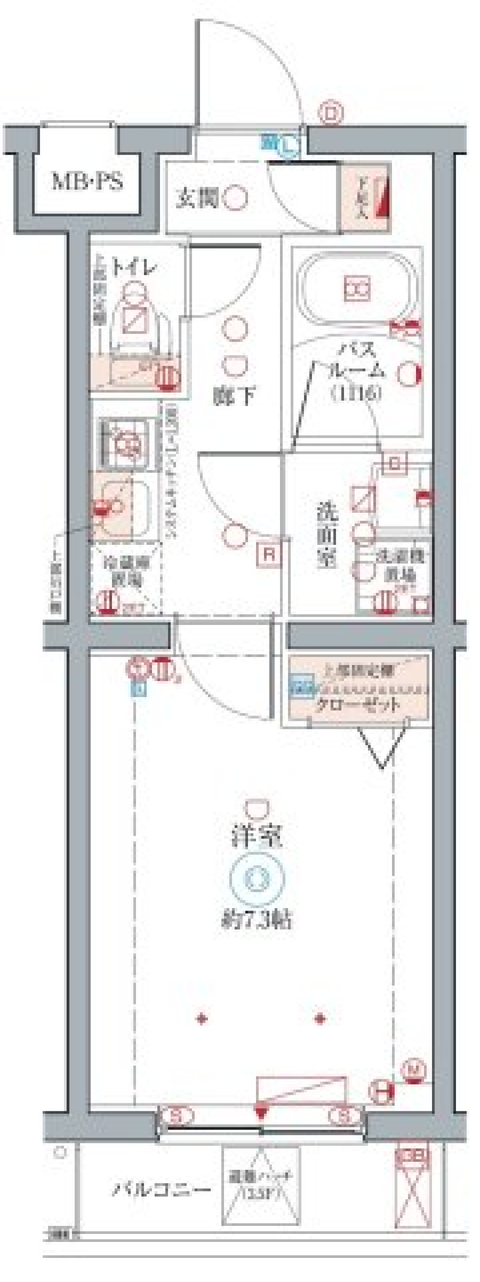 クレヴィスタ柴又　505号室［ペット可］の間取り図