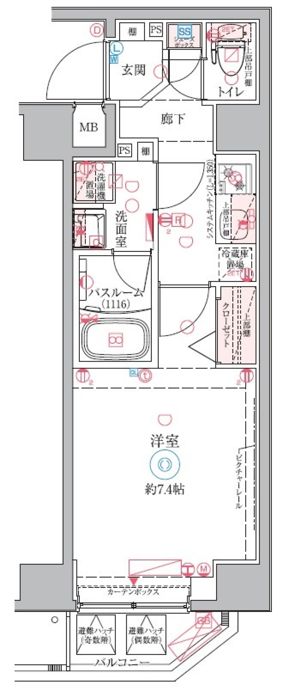 クレヴィスタ梅島　501号室［ペット可］の間取り図