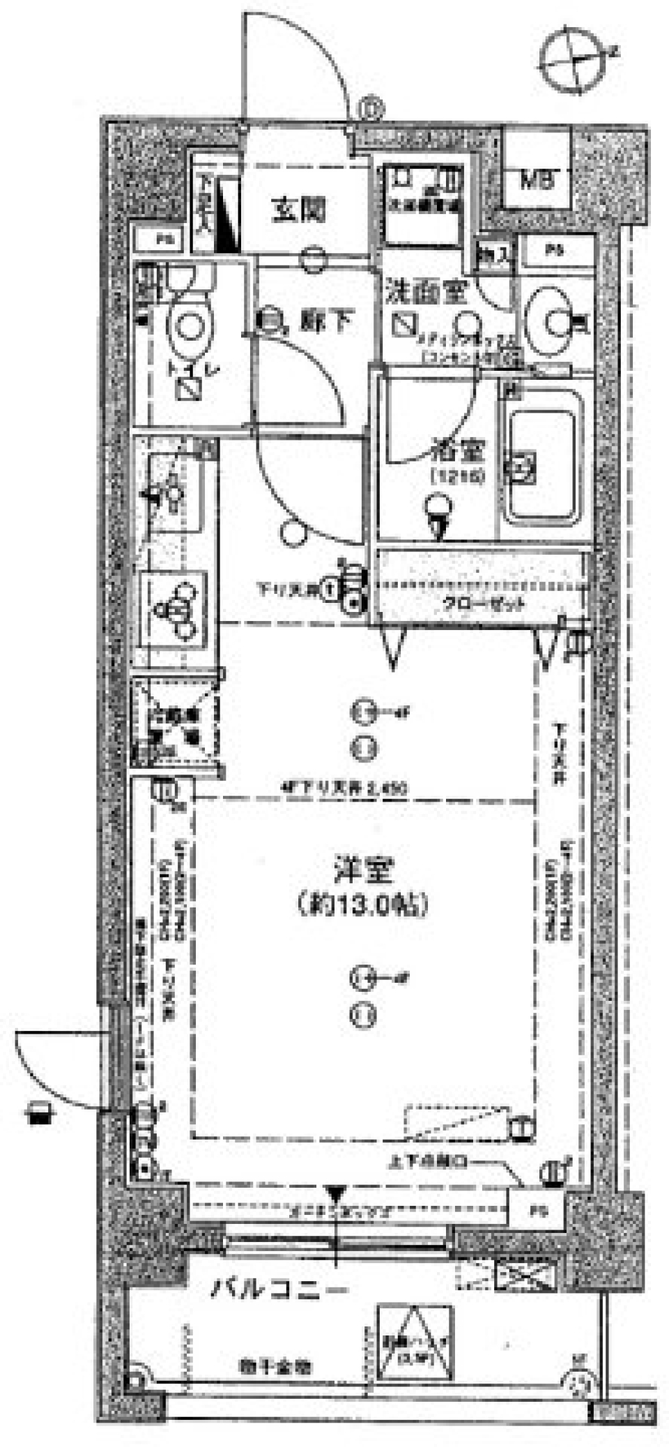 プリムローズ東高円寺　108号室の間取り図