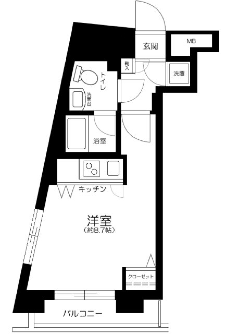 キャパシタス中野　306号室の間取り図