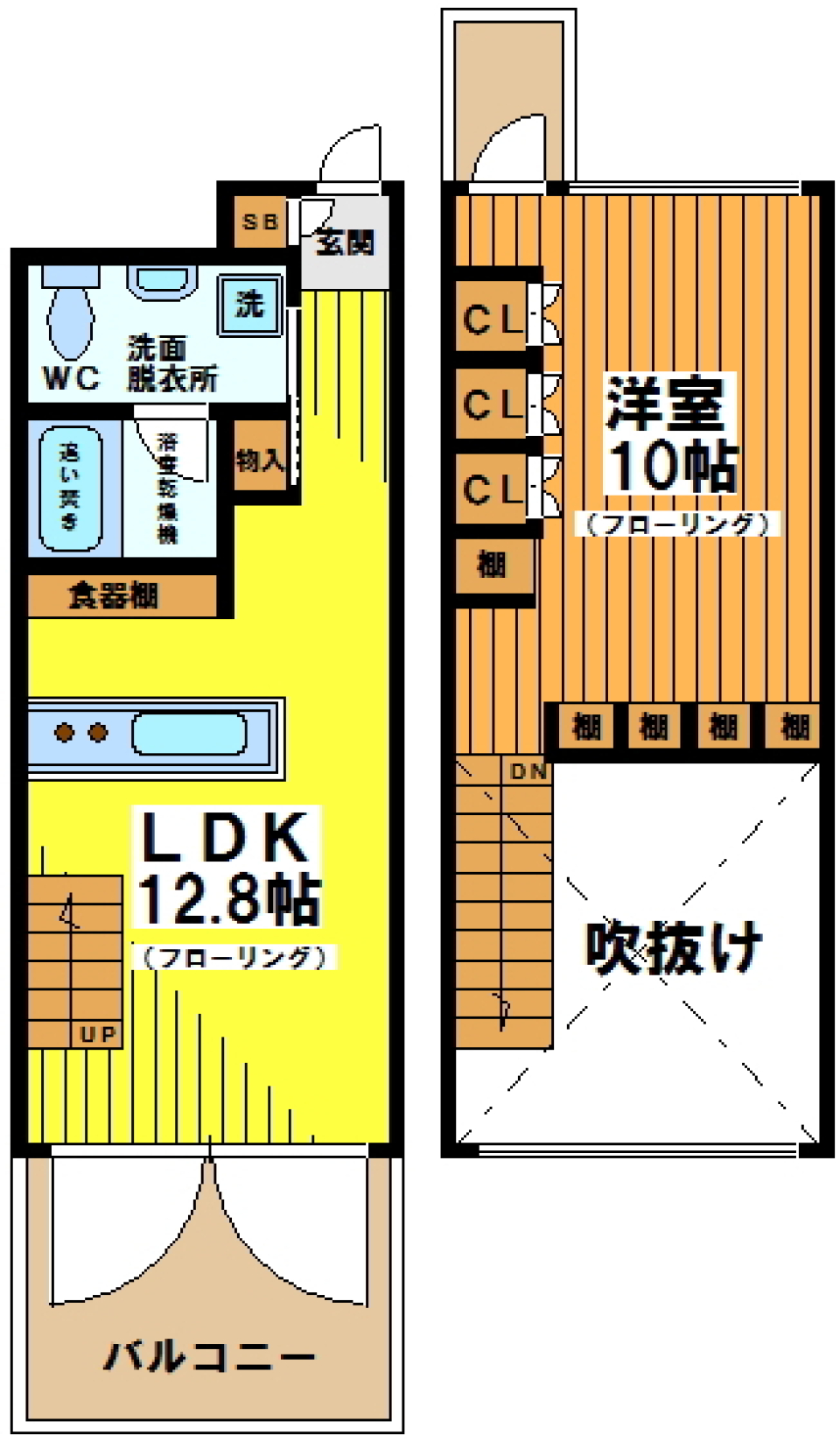 リフュージュオーフォレスト　N207号室［ペット可］の間取り図