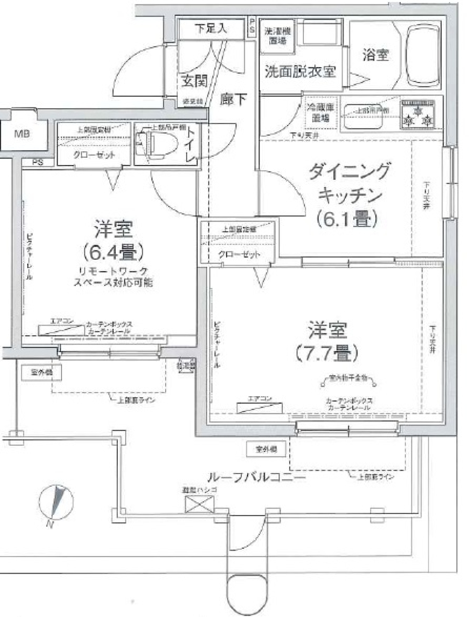 アイルプレミアム向島　401号室［ペット可］の間取り図