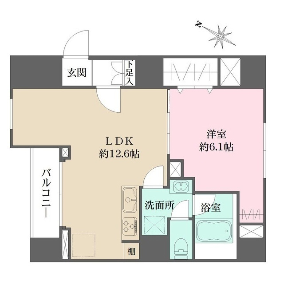 ＷＨＡＲＦ文京茗荷谷　101号室［ペット可］の間取り図