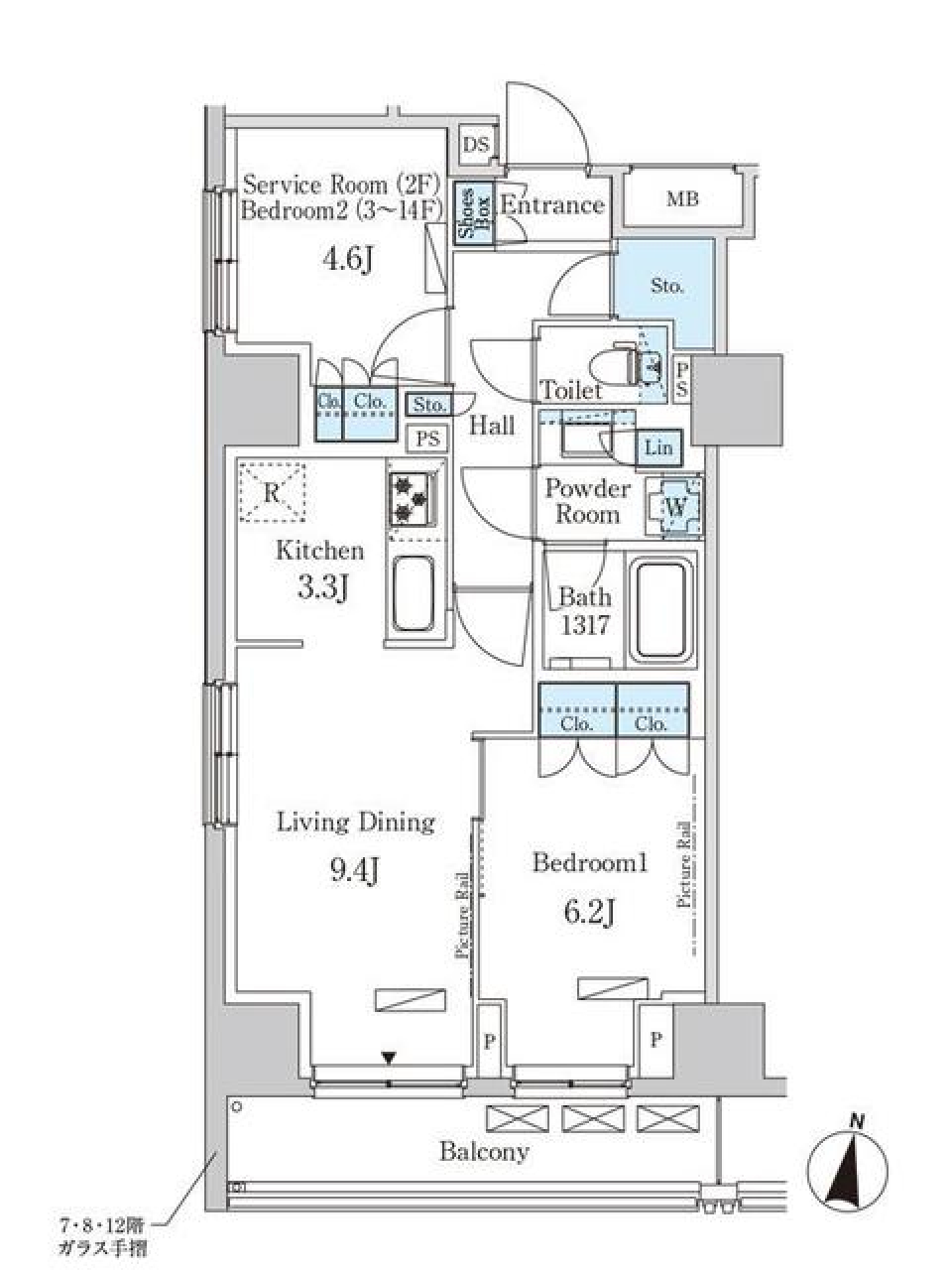 パークアクシス成増二丁目　705号室［新築］の間取り図