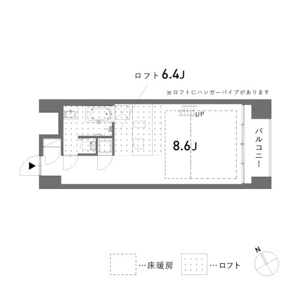 est 302号室の間取り図