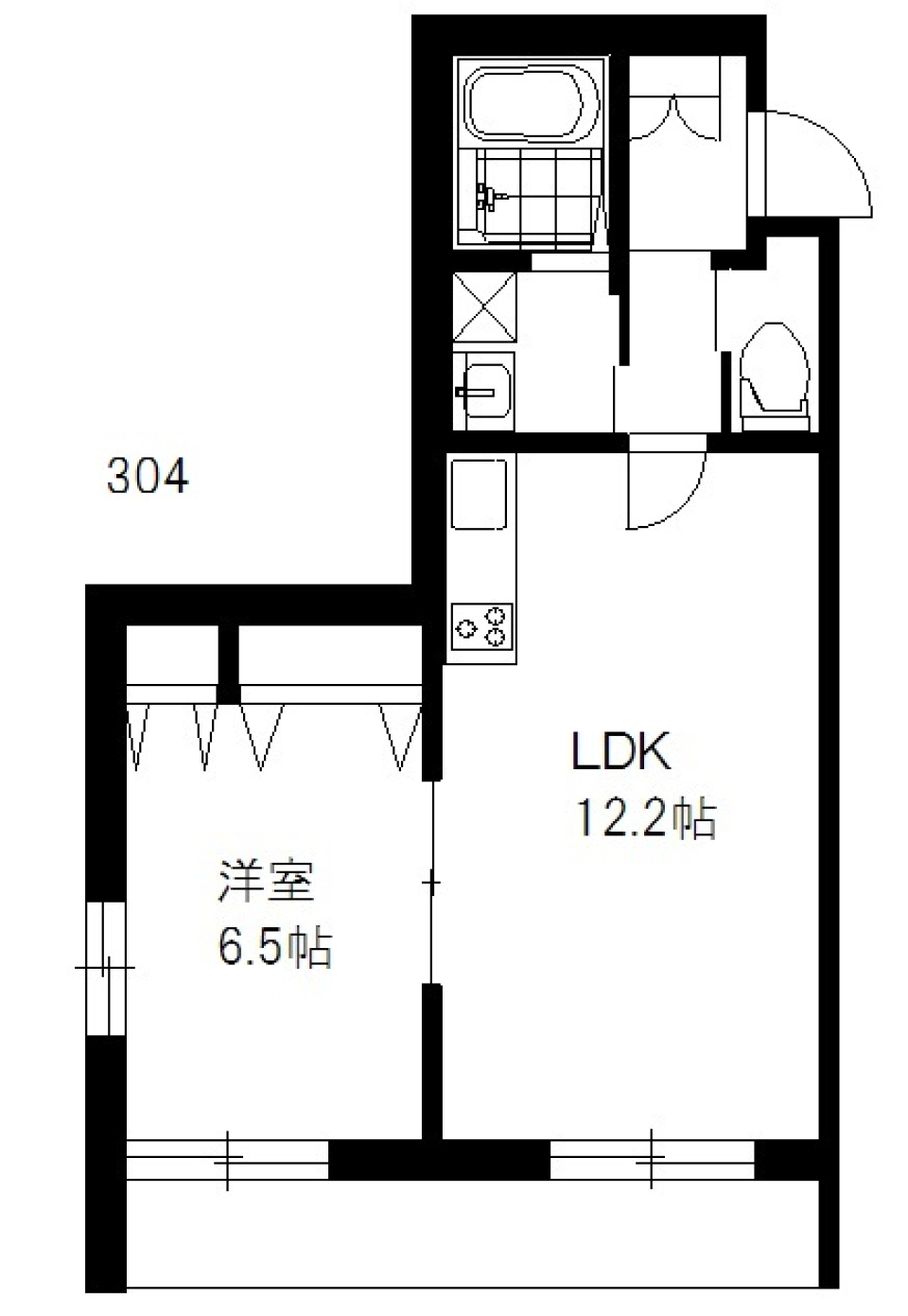 オーク恵比寿　304号室の間取り図