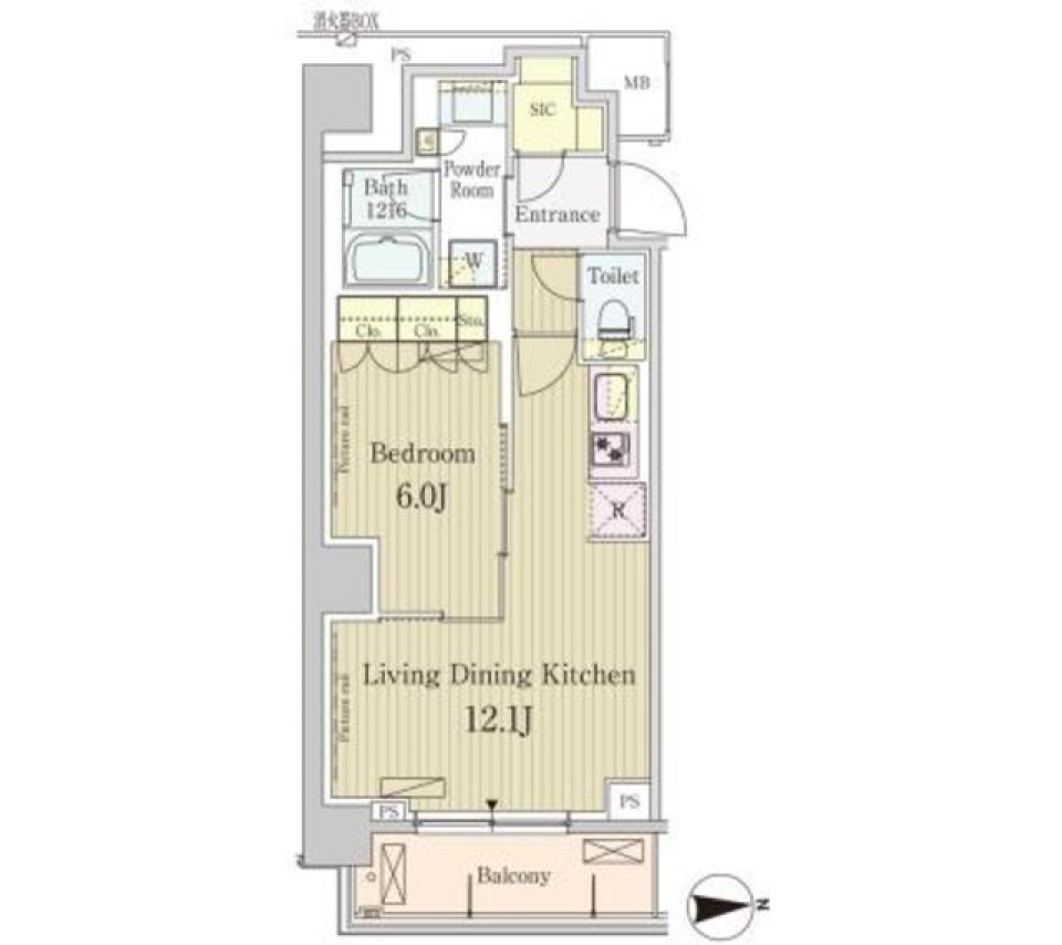 パークアクシス池田山　101号室［ペット可］の間取り図