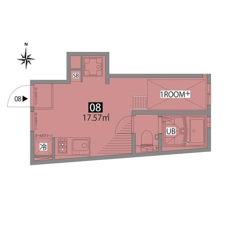 グランエッグス品川中延 08号室の間取り図