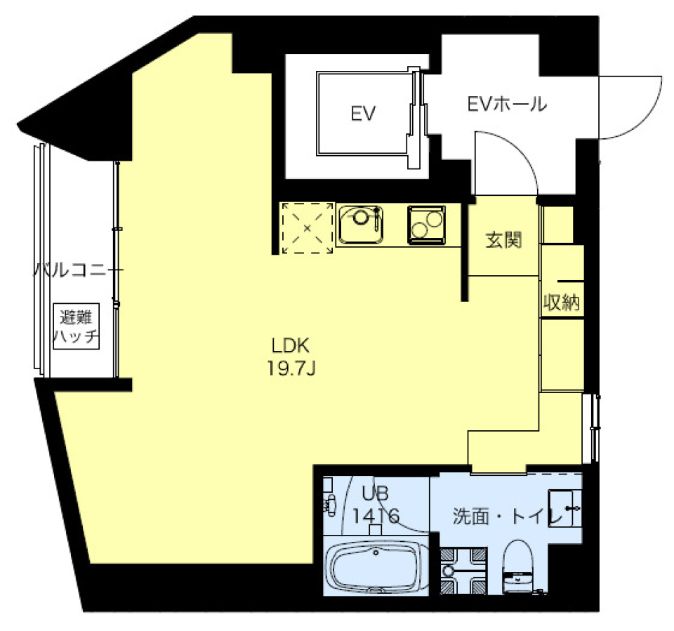 COCOハウス押上　7階［ペット可］の間取り図