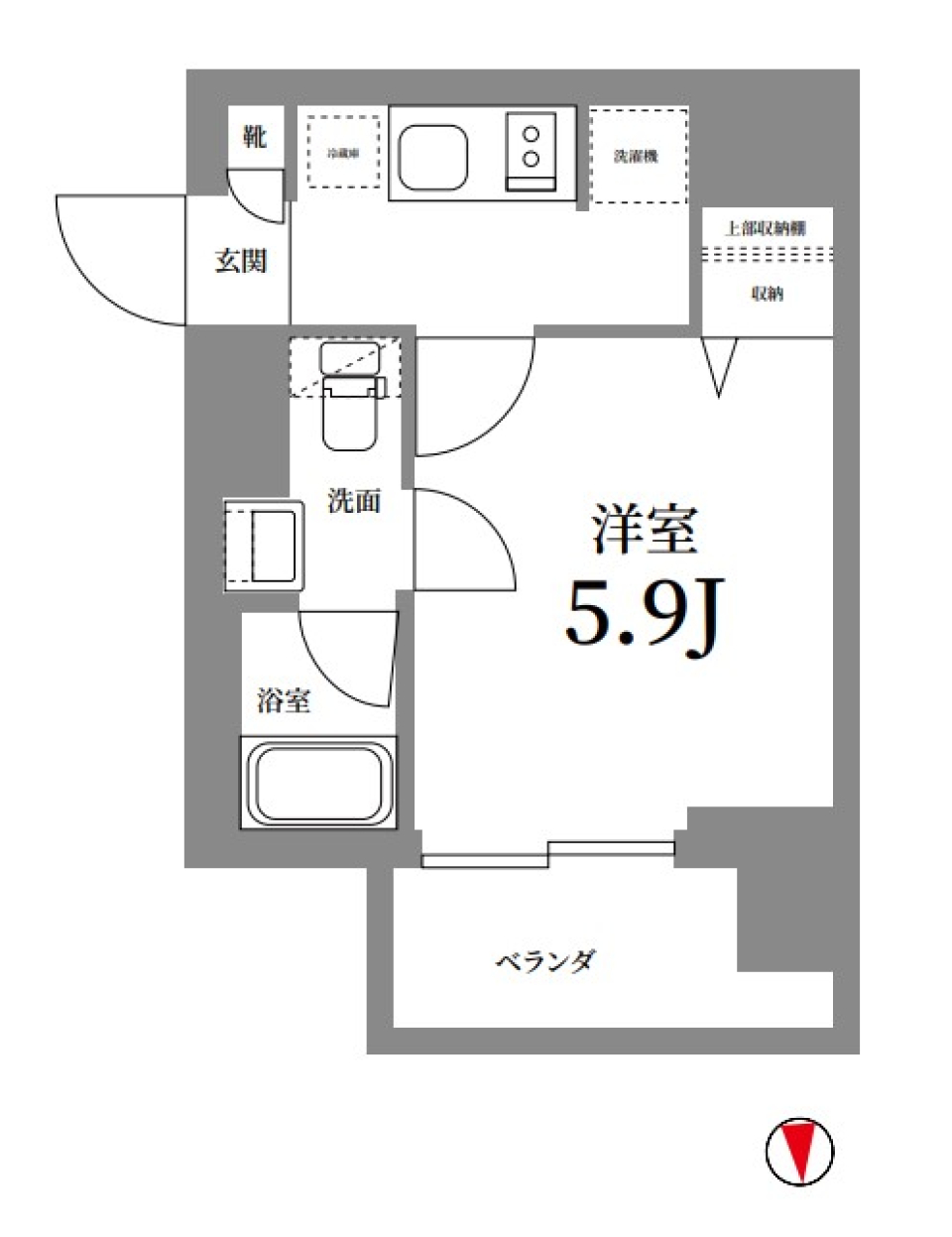 Log武蔵小杉／ログ武蔵小杉　704号室［ペット可］の間取り図