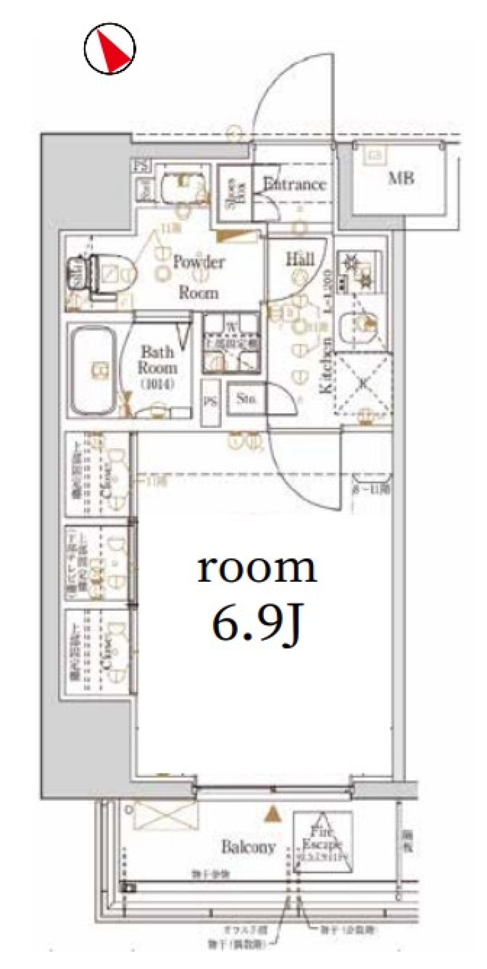 Log駒込／ログ駒込　601号室［ペット可］の間取り図