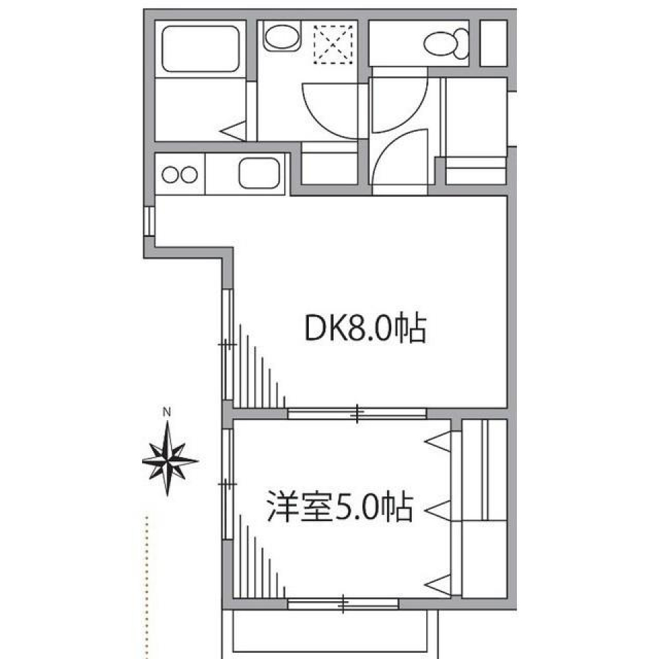 メゾンドピネド　101号室の間取り図