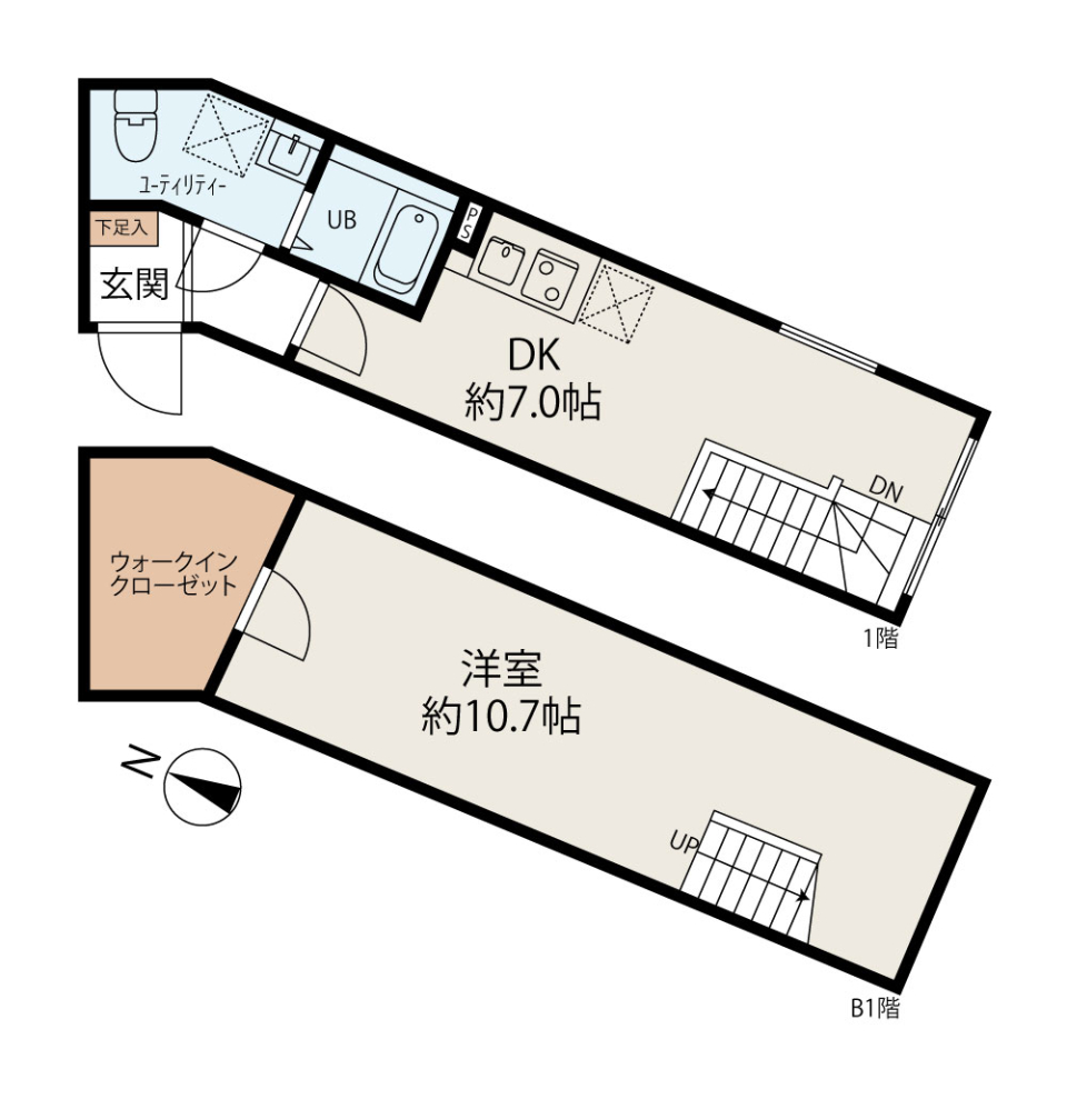 Y’ｓ Court Akabane　103号室［新築］の間取り図