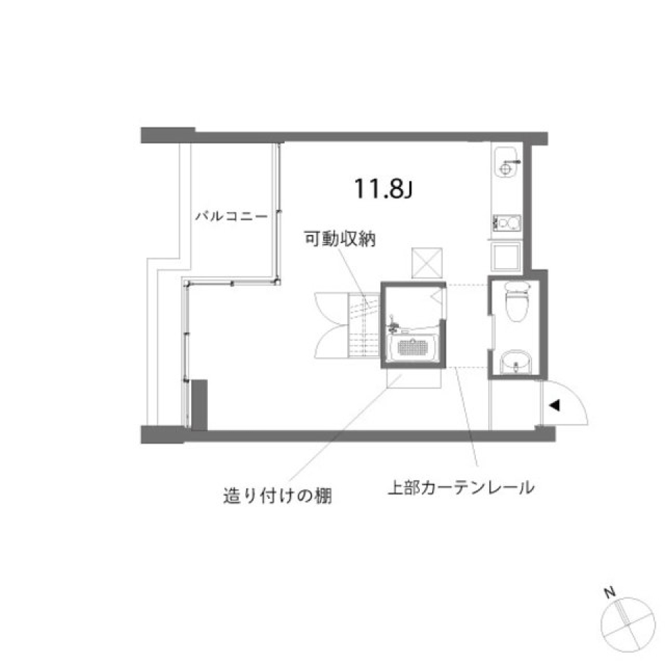 N bldg. 402号室の間取り図