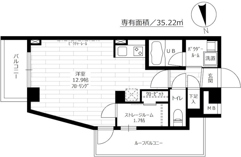 ステージグランデ神楽坂 406号室の間取り図