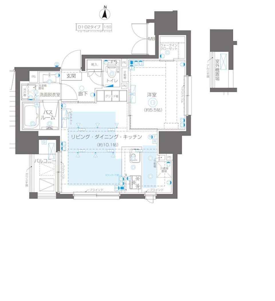 ZOOM錦糸町 204号室［ペット可］の間取り図